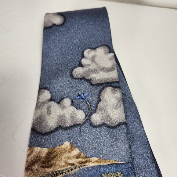 Tropicals by Tango Necktie Men's 100% Silk Tie Tropical Beach Scene Cars Ocean - Picture 10 of 11